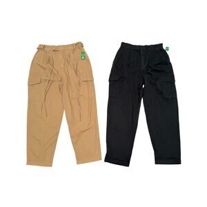 Lot of 2 NWT GAP Utility Cargo Pants Woemns 8 Black Khaki Casual Streetwear READ